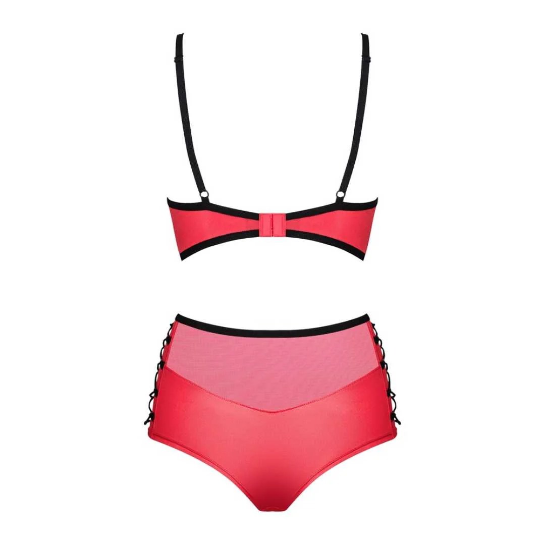 Bügel-BH und High Waist Slip im Wetlook