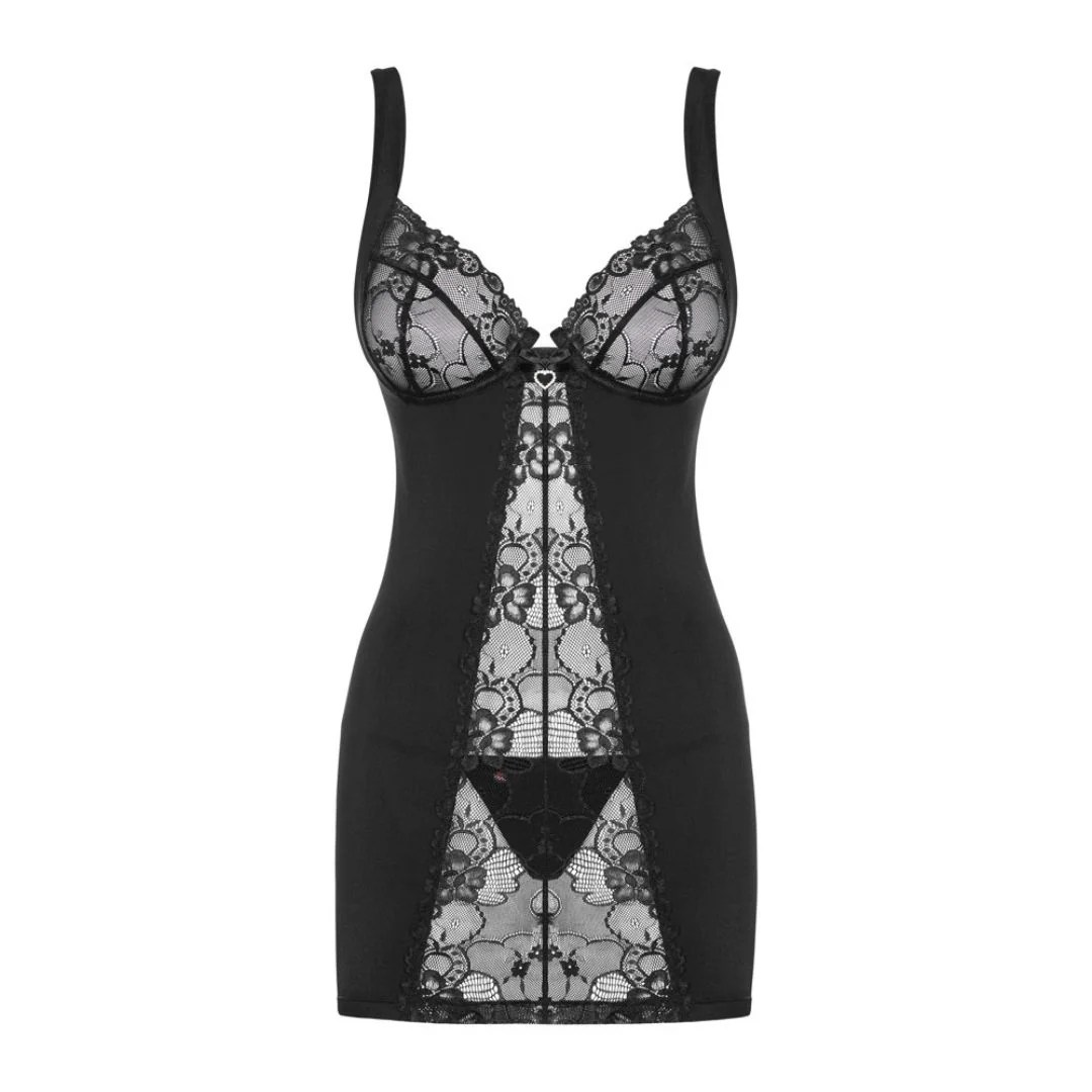 Kleid & String „Heartina“ mit Spitzen-Einsätzen