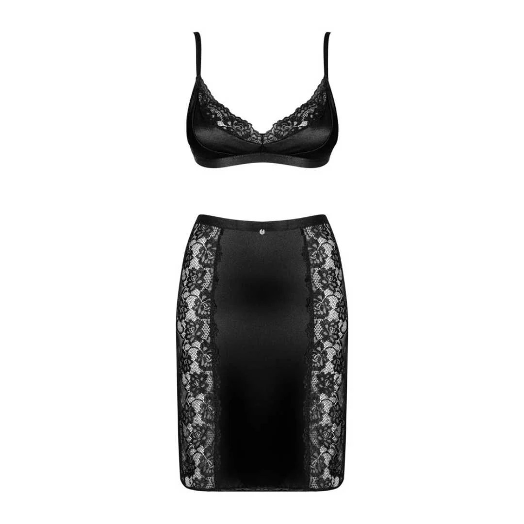 BH plus Etuirock „Blanita“ aus Satin und Spitze