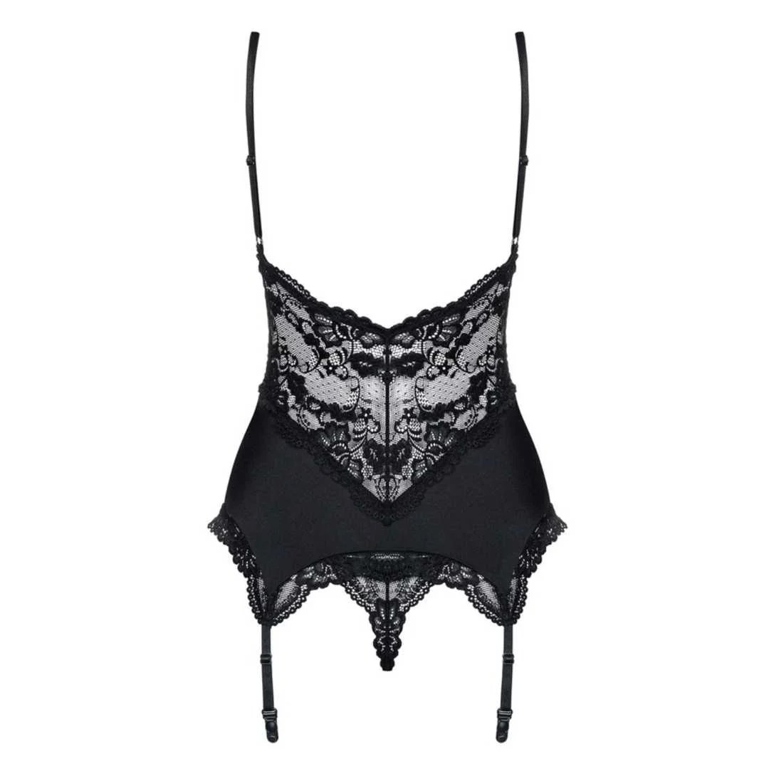 Strapshemd mit Spitze plus String
