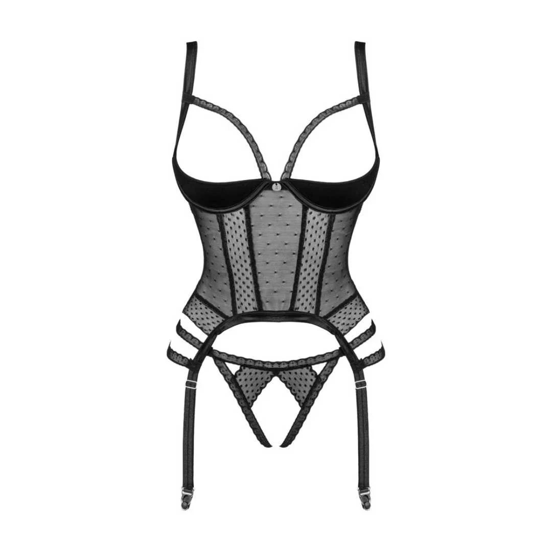 Straps-Korsett Ouvert plus Tanga 