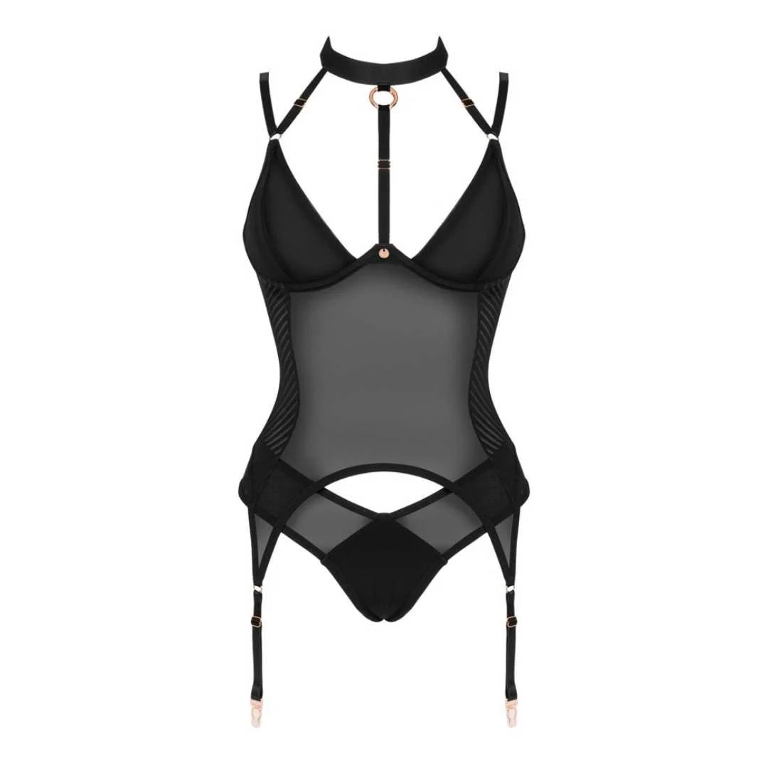 Strapshemd plus Slip „Brasica“ aus Stretchtüll