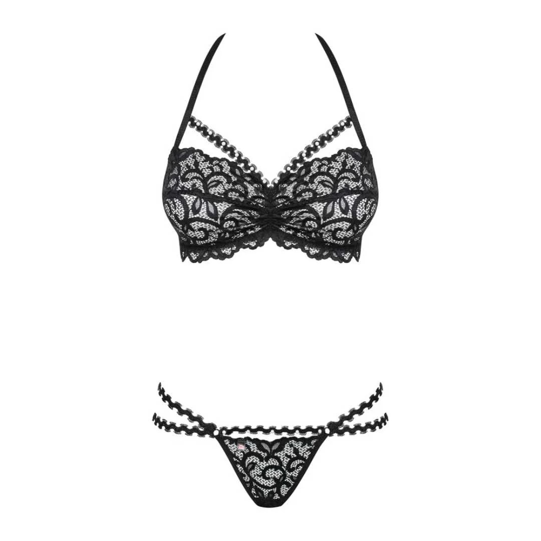 BH plus String „Joylace“ mit Bordüren-Riemchen und Perlen