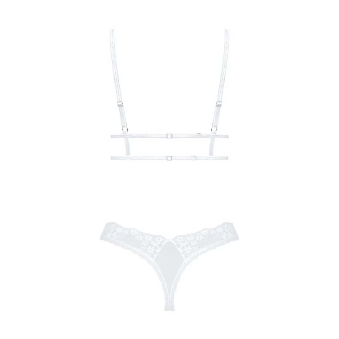 BH plus String „Heavenly“ aus Feinnetz und Blütenspitze
