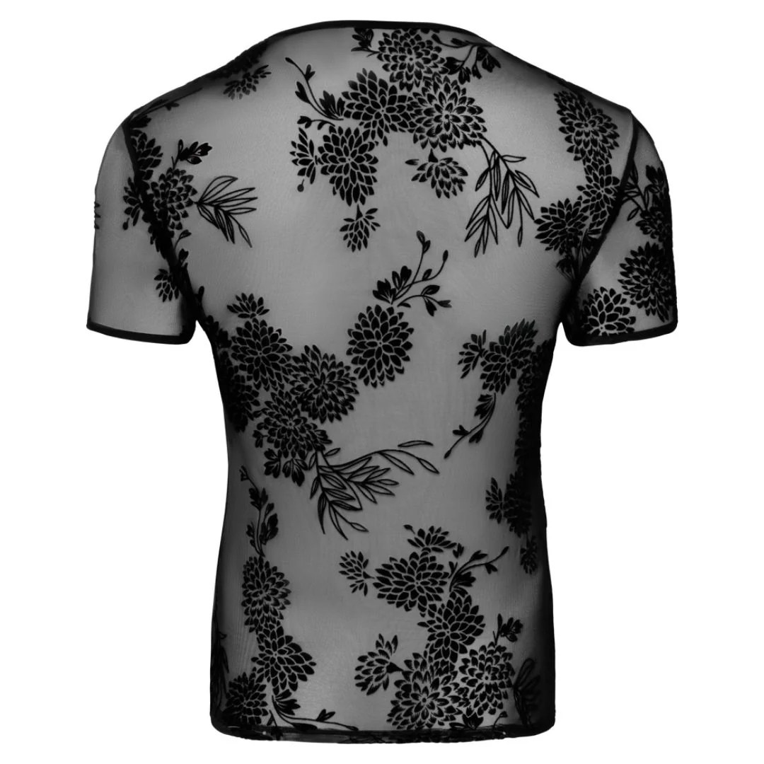 Shirt mit Paradies-Samtflockprint