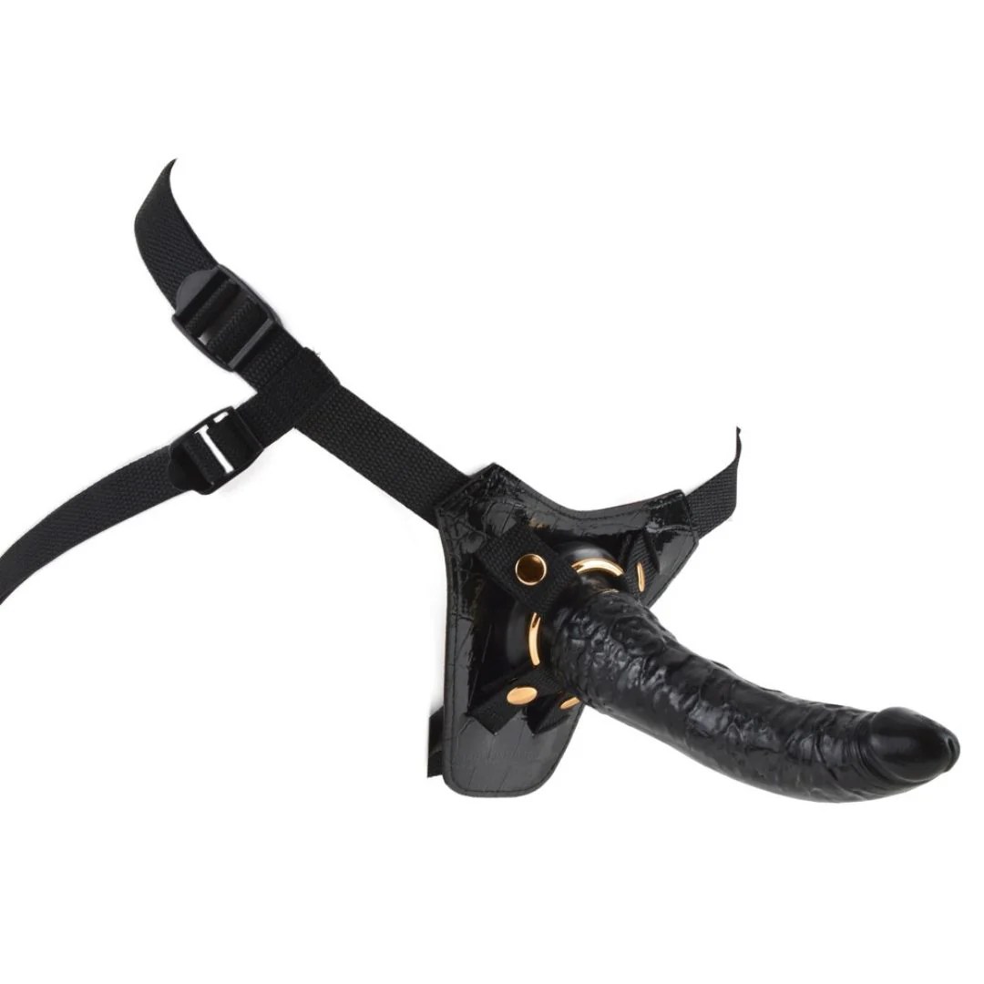 Strap-On mit Gold Details und Dildo