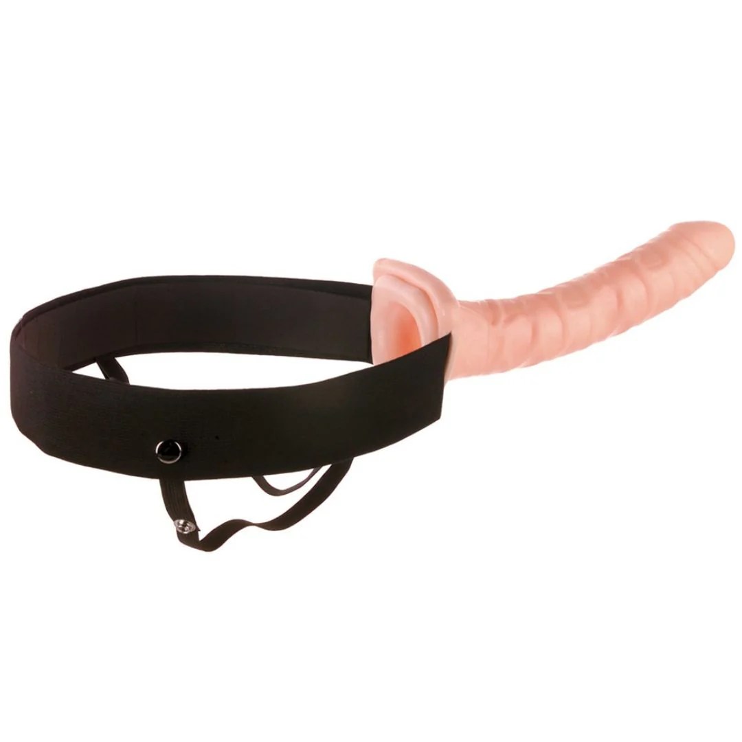 Umschnalldildo 10 "Flesh Hollow Strap-on“