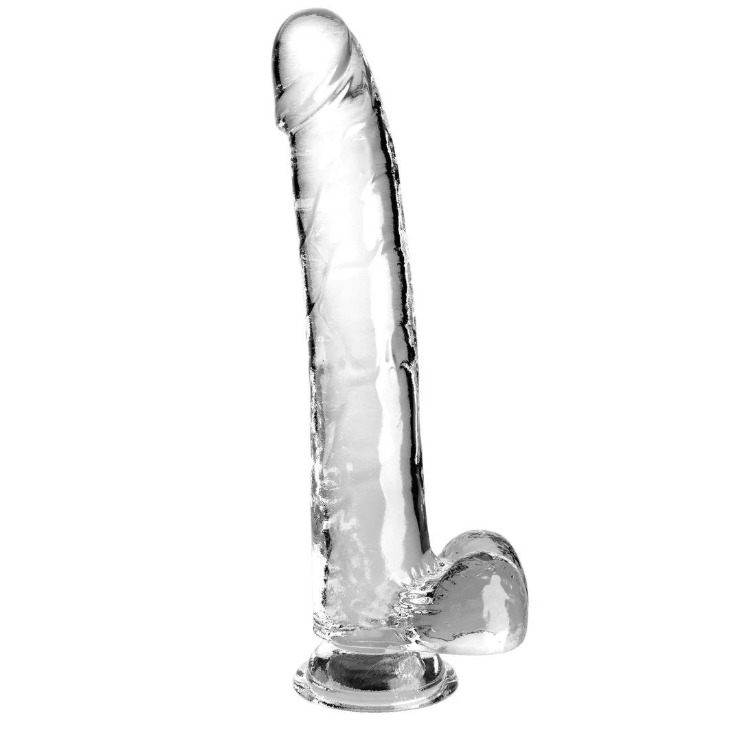 Naturdildo „11“-Cock with Balls“ mit Saugfuß