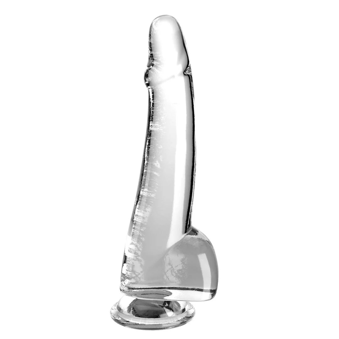 Naturdildo „10“-Cock with Balls“ mit Saugfuß