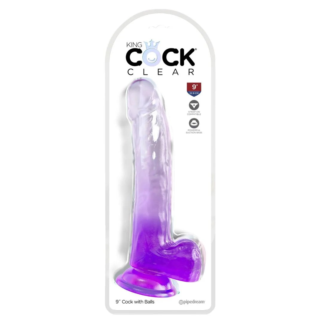 Naturdildo „9“-Cock with Balls“ mit Saugfuß