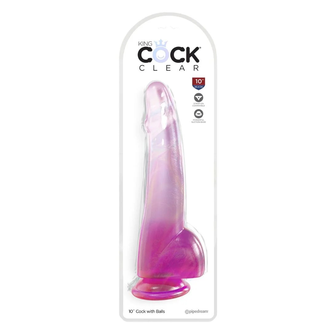 Naturdildo „10“-Cock with Balls“ mit Saugfuß