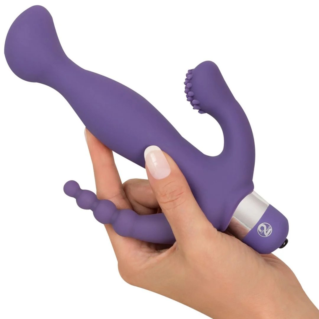 Rabbitvibrator „3 Pointer“ mit Anus-Reizarmen