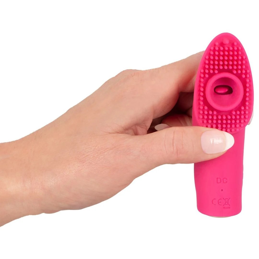 Fingervibrator mit Action-Zunge und Reiznoppen