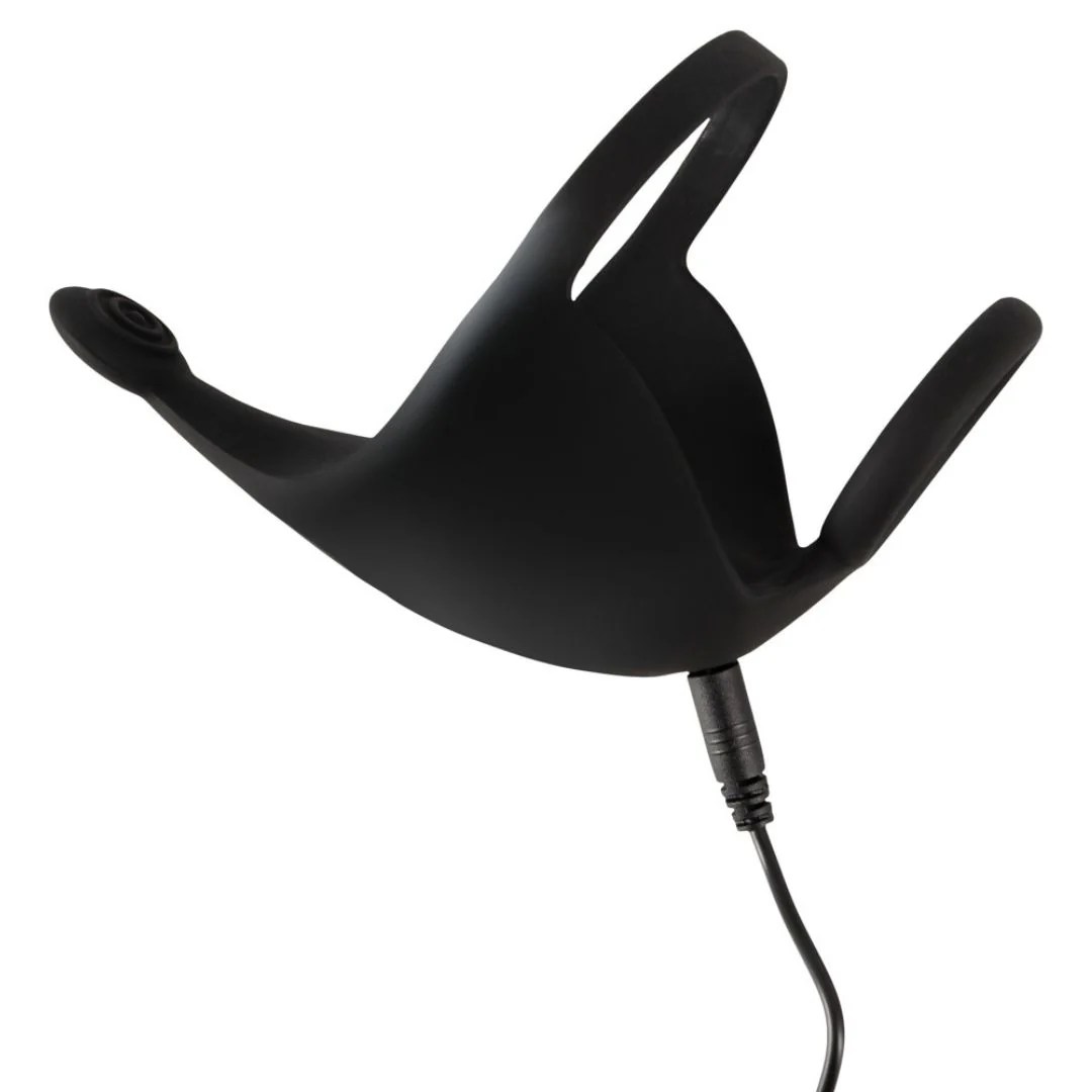 Hodenvibrator mit Penis- und Hodenring