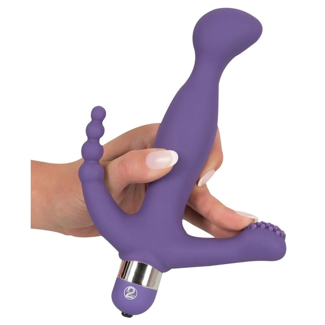Rabbitvibrator „3 Pointer“ mit Anus-Reizarmen