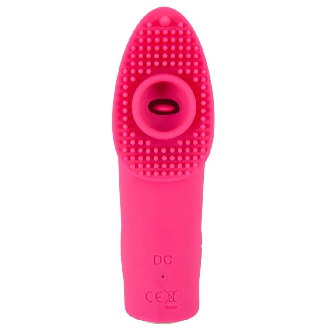 Fingervibrator mit Action-Zunge und Reiznoppen