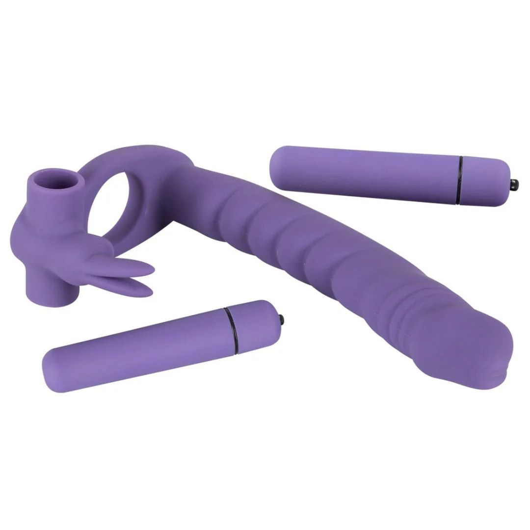 Vibro-Penisring mit Dildo „Double Delight“
