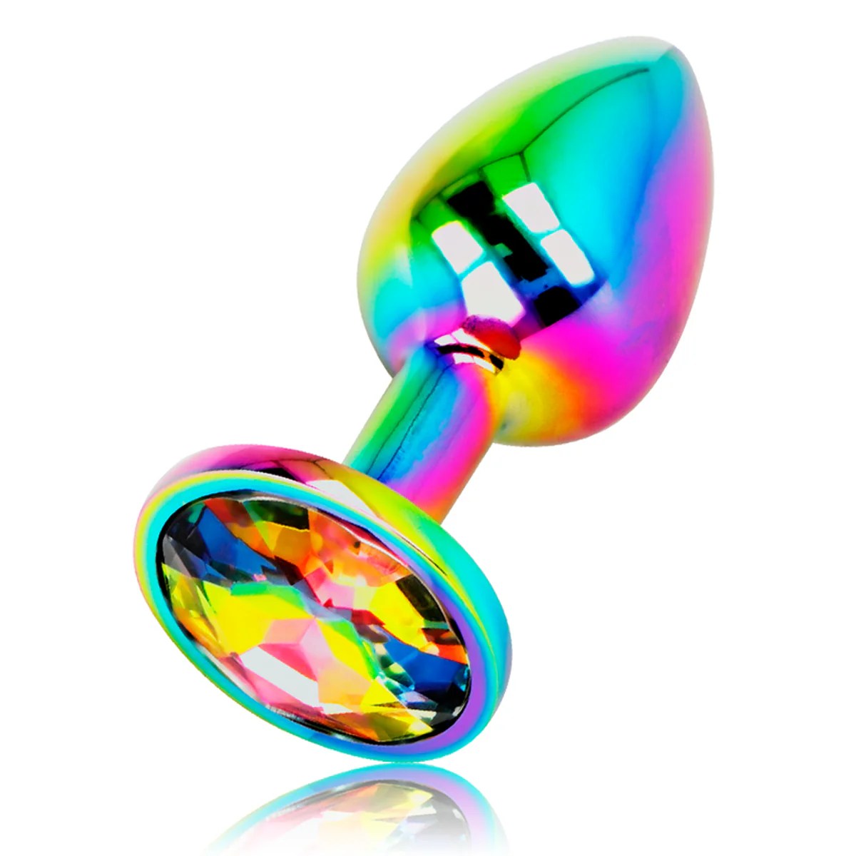 Analplug aus Metall mit Kreis-Stopper
