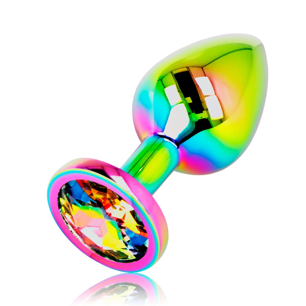 Analplug aus Metall mit Kreis-Stopper