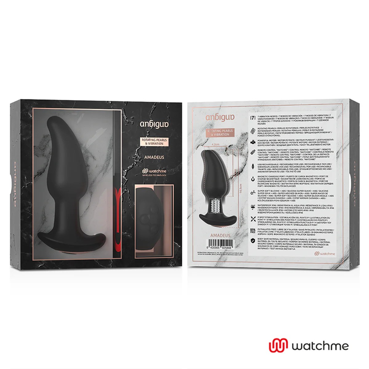 Analvibrator “Amadeus” mit rotierenden Perlen und Fernbedienung