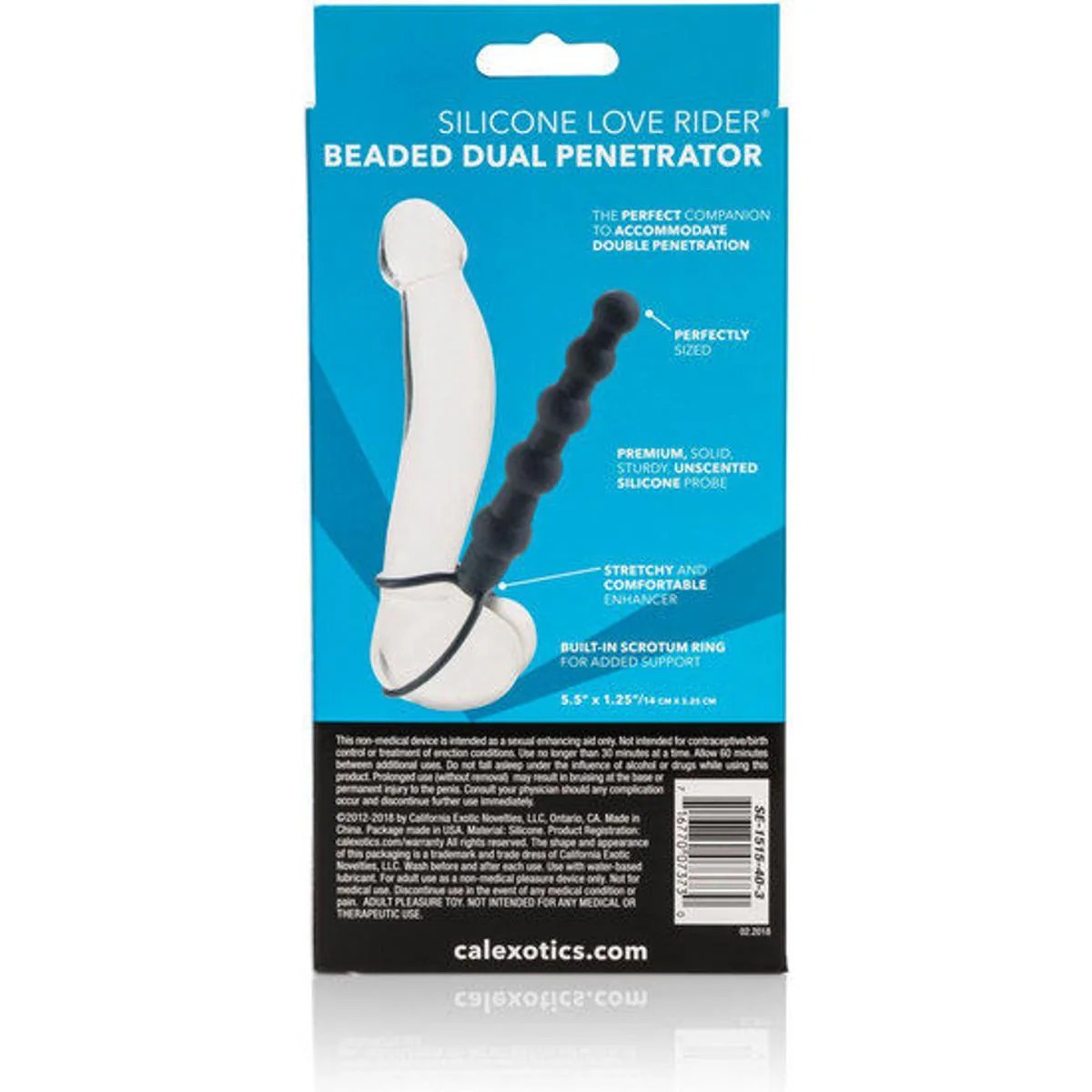 Analvibrator ”Lover Rider: Beaded Dual Penetrator” mit Penis- und Hodenring