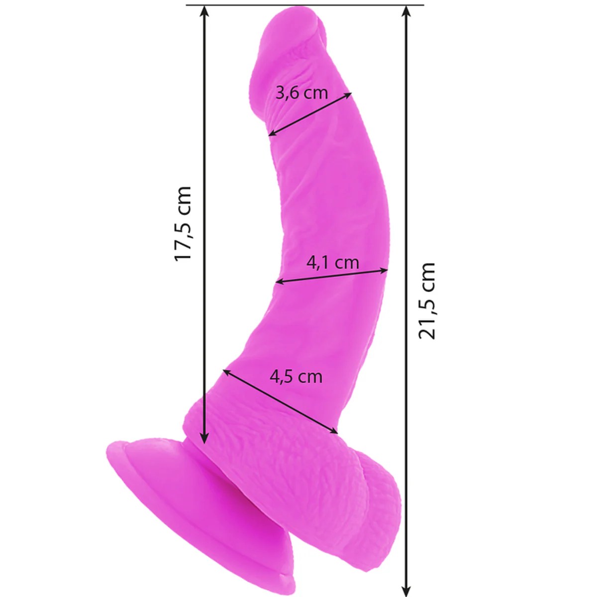 Realistischer Dildo mit Hoden und Vibration