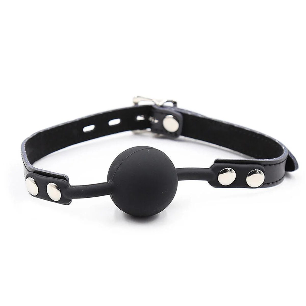 Silikon-Ballknebel mit Leder-Riemen