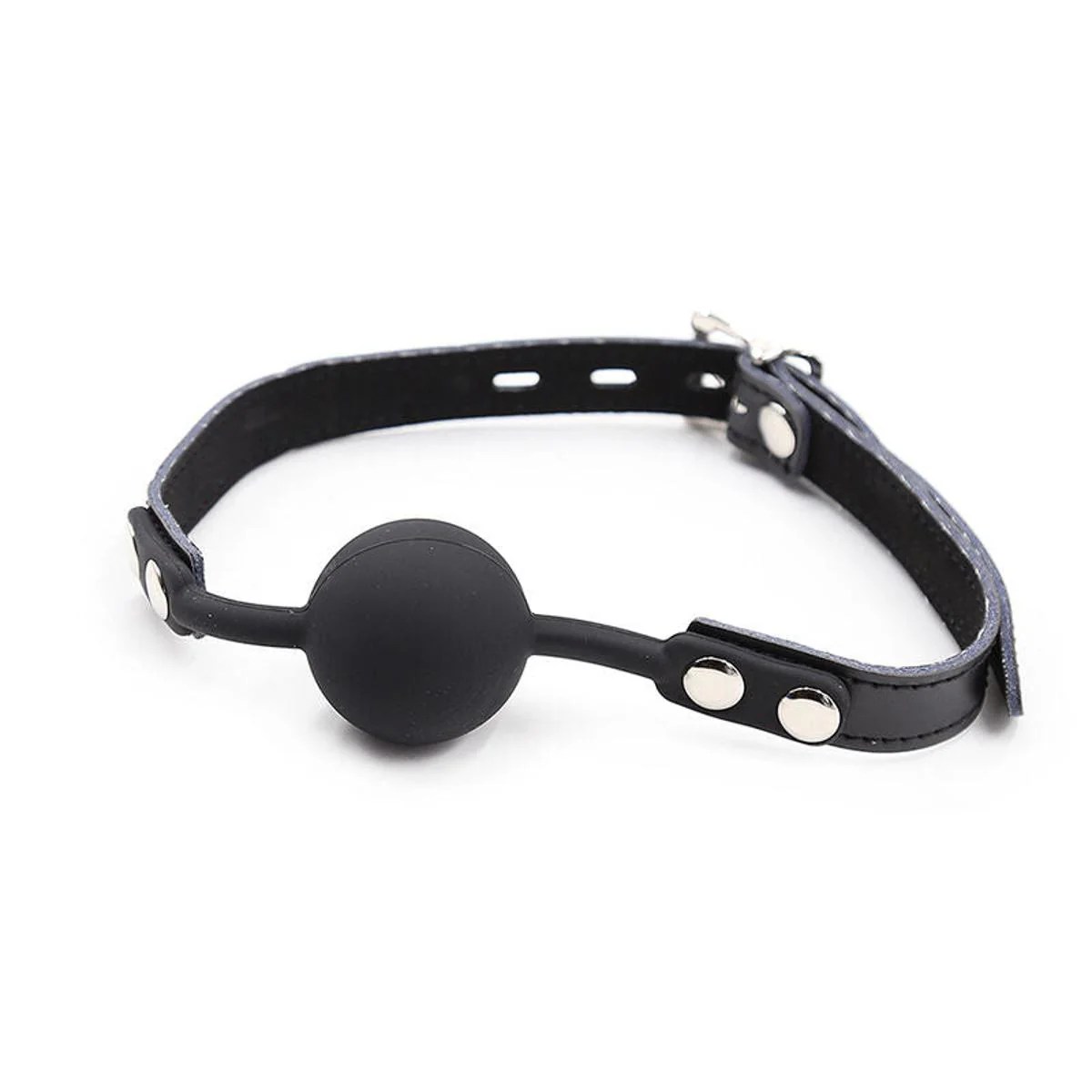 Silikon-Ballknebel mit Leder-Riemen