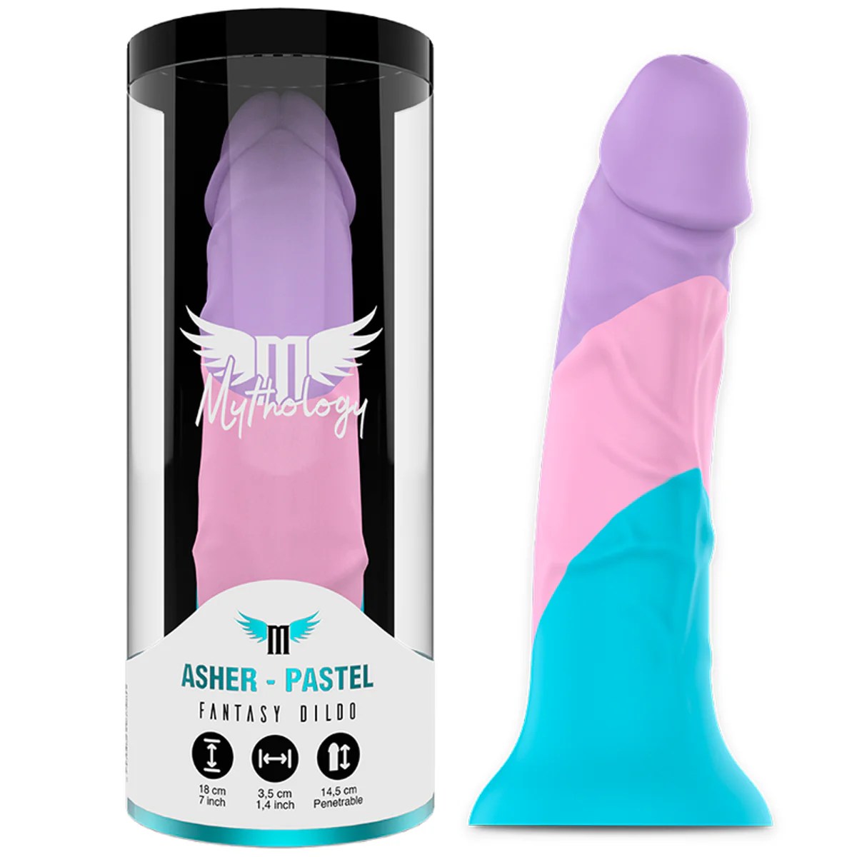 Dildo"Asher Pastel" mit Saugnapf