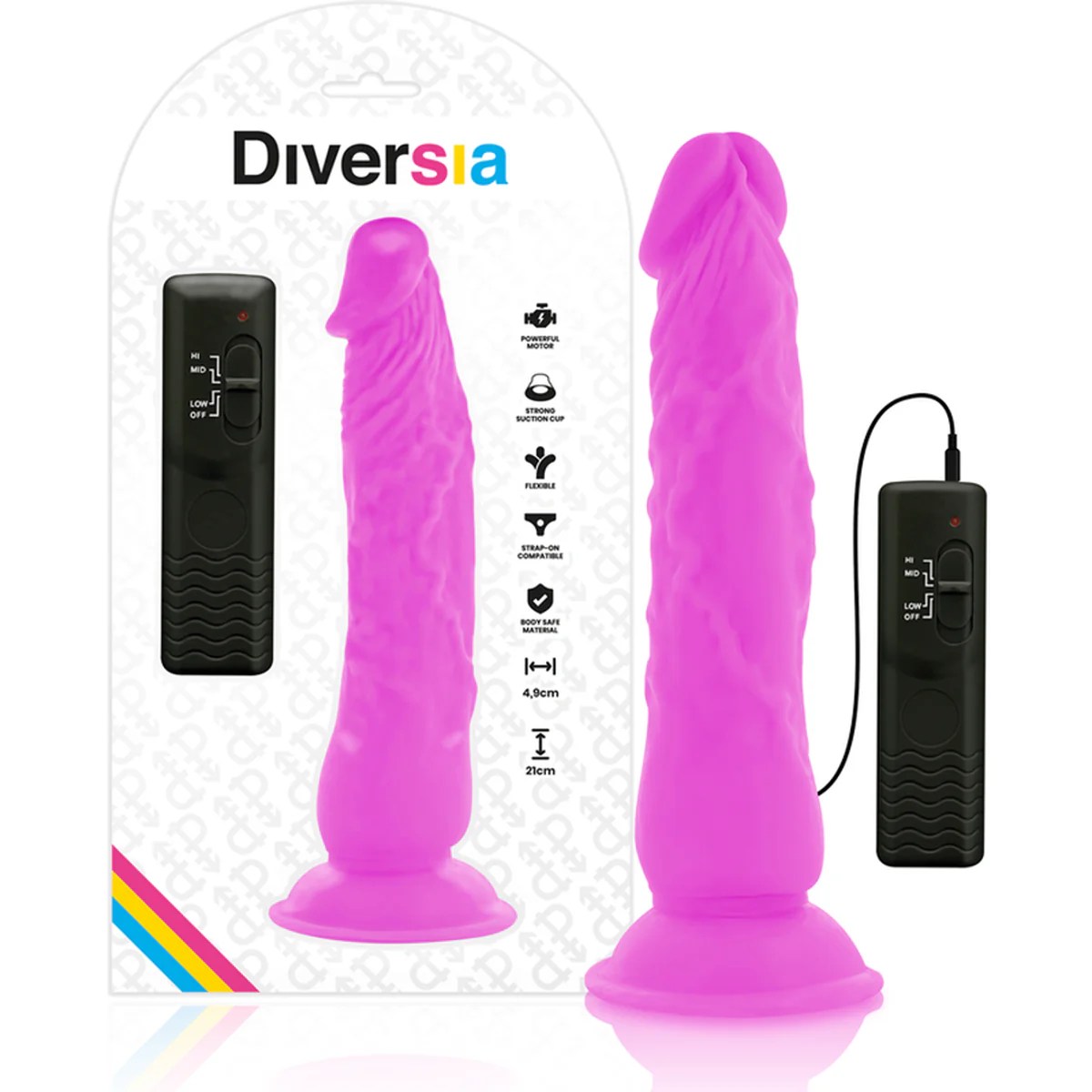 Realistischer Dildo mit Saugfuß und Vibration