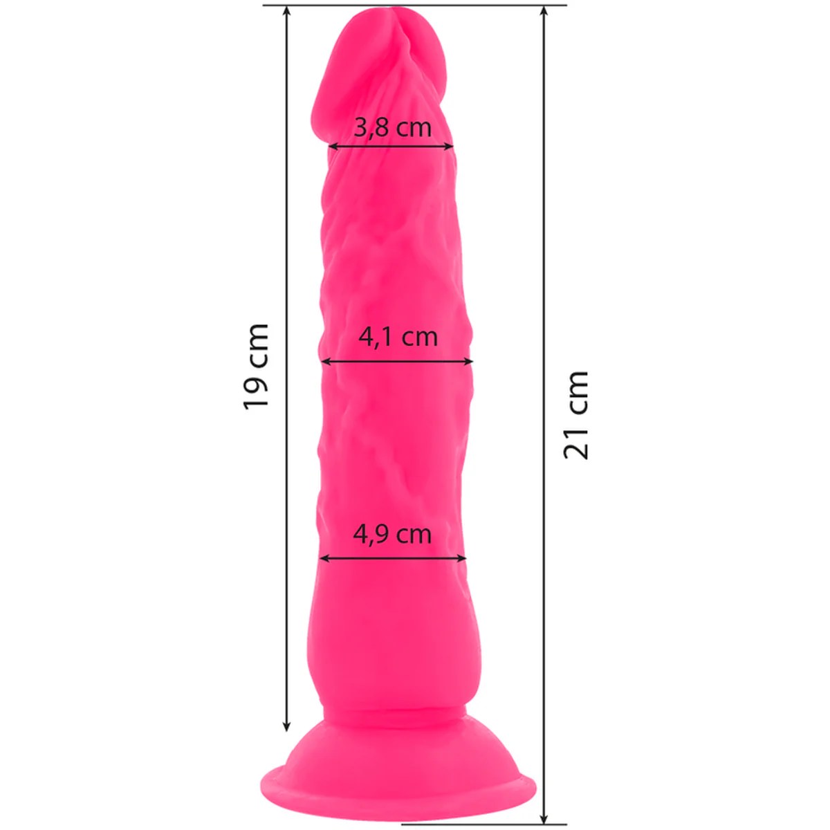 Flexibler Dildo mit Vibration und Saugfuß