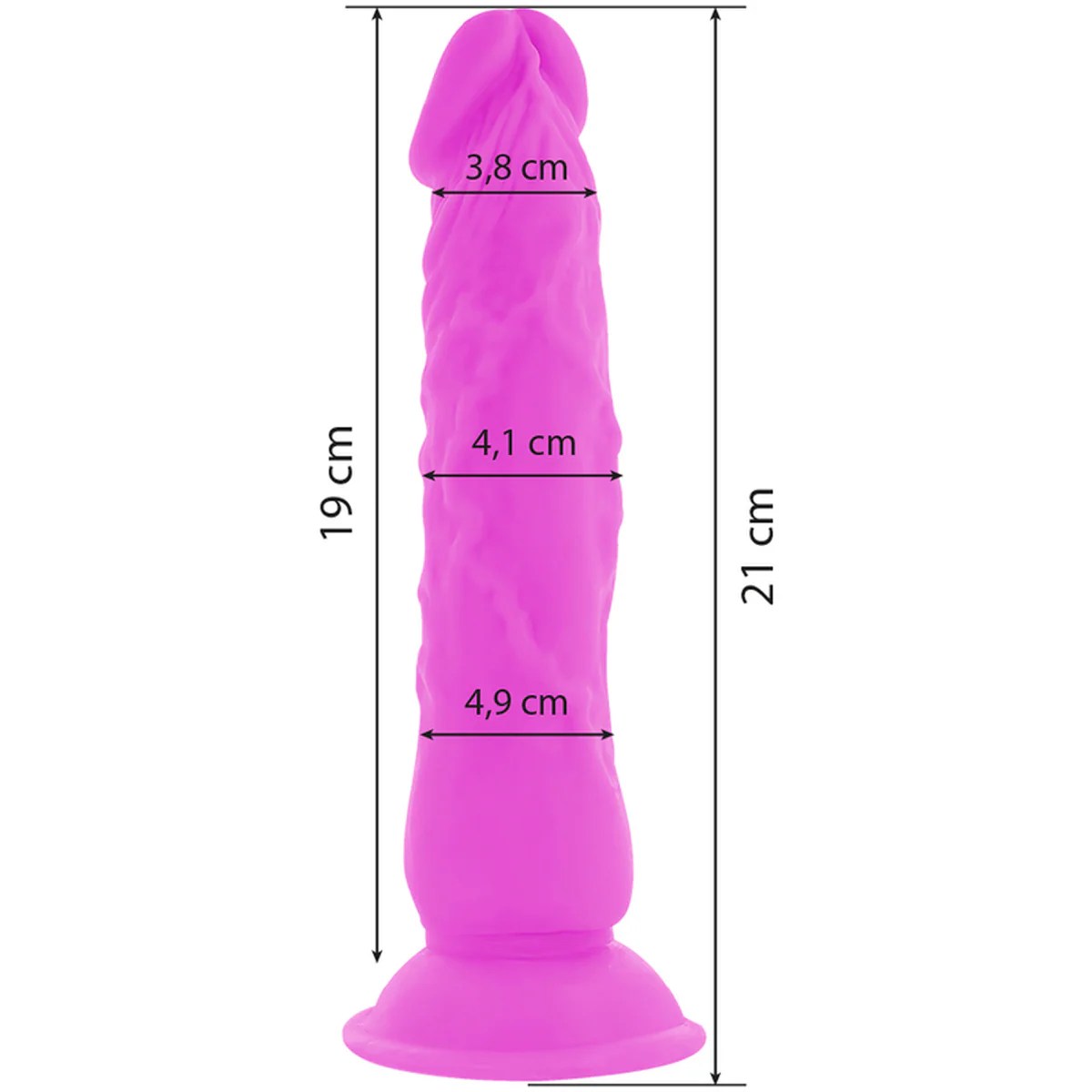 Realistischer Dildo mit Saugfuß und Vibration
