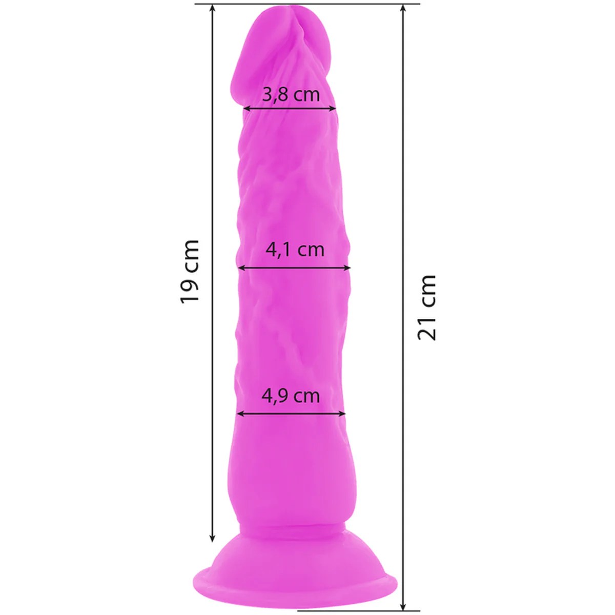 Realistischer Dildo mit Saugfuß und Vibration