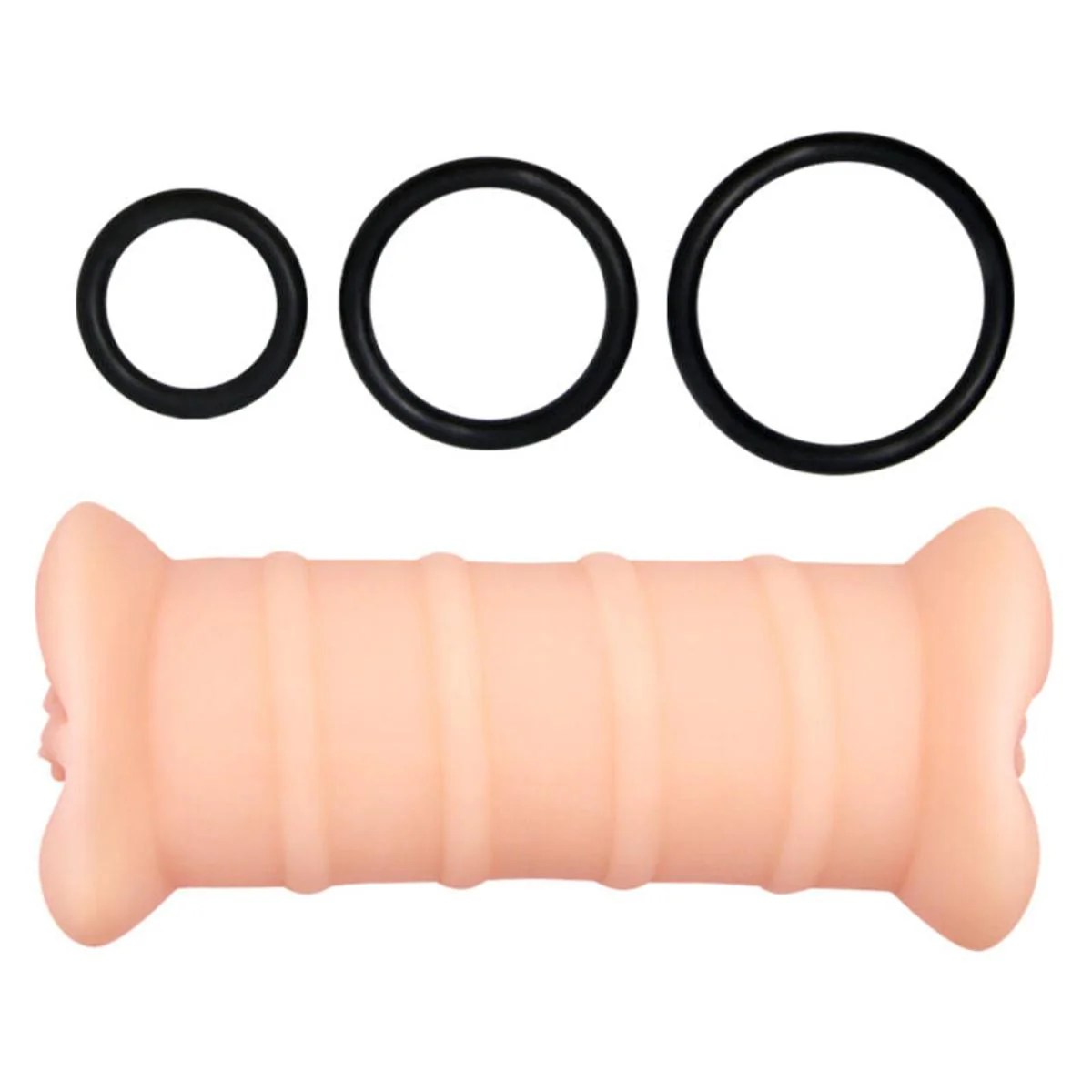 Masturbator “Double Vagina: Emma” mit Penisringen