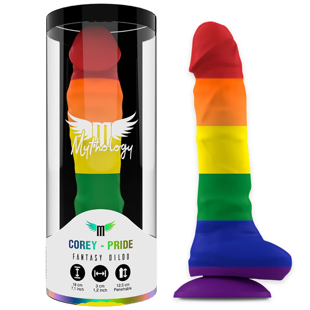 Dildo "Corey Pride" mit Saugnapf