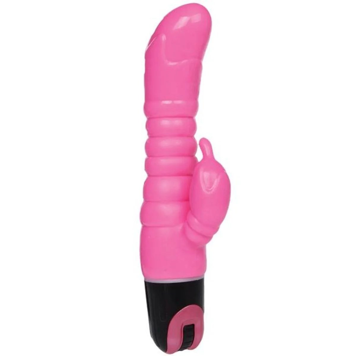 Rabbitvibrator mit Rillen am Schaft