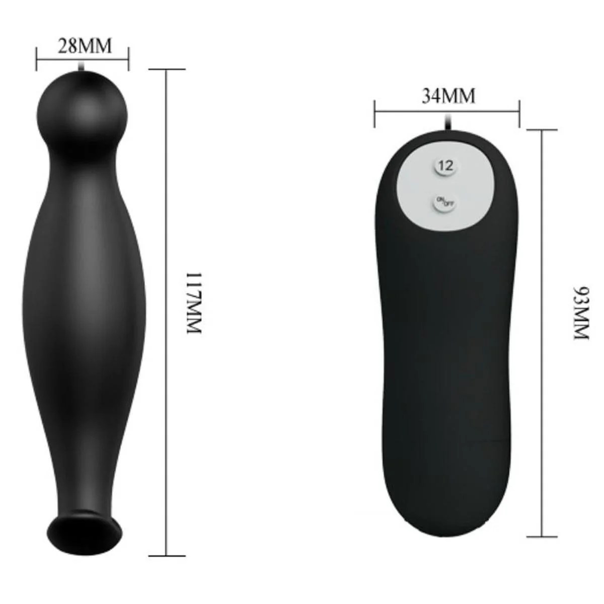 Vibrierender Analplug mit Fernbedienung