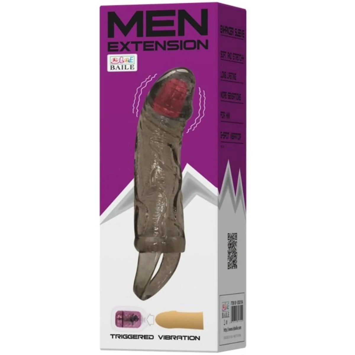 Penishülle mit Vibration und Hodenriemen