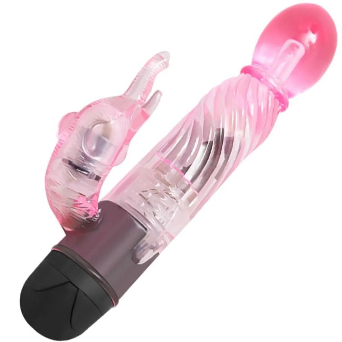 Rabbitvibrator mit Klitorisstimulator im Elefanten-Design