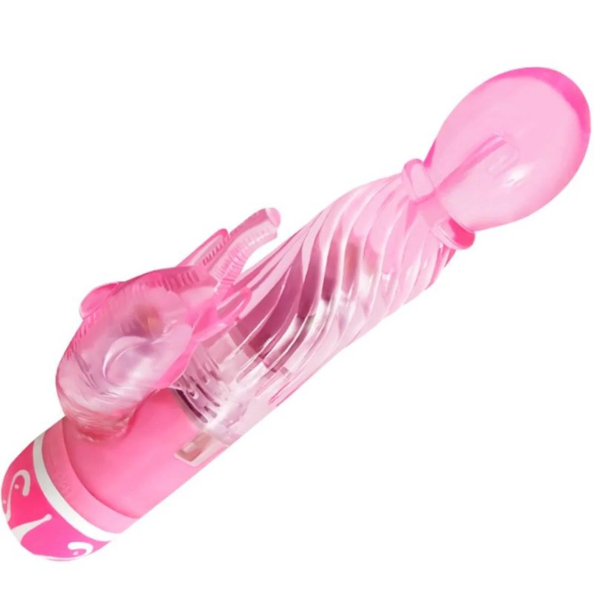 Rabbitvibrator mit Klitorisstimulator in Delphin-Design