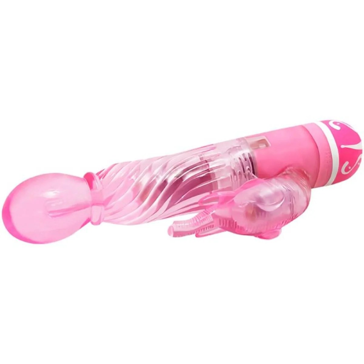 Rabbitvibrator mit Klitorisstimulator in Delphin-Design