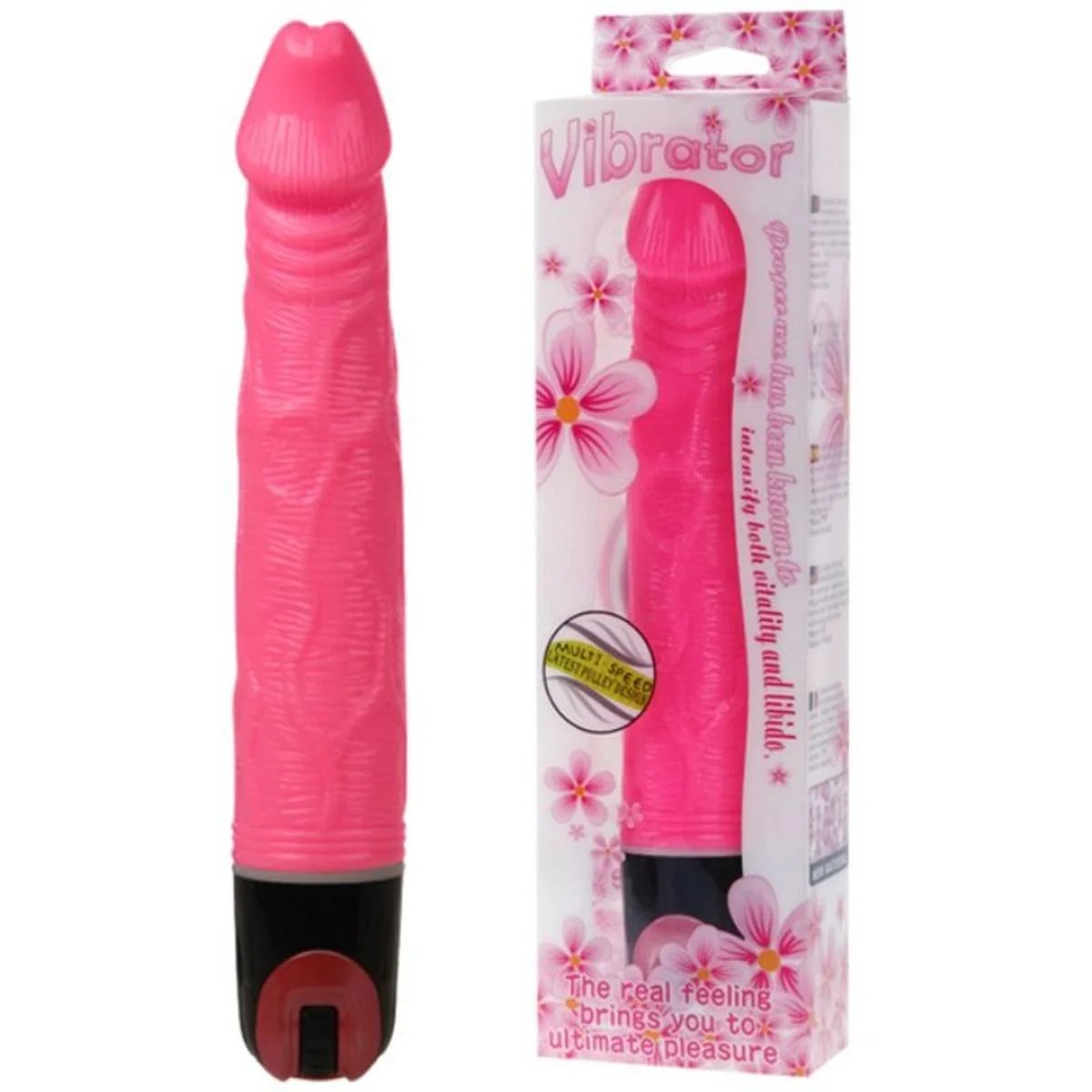 G-Punkt Vibrator mit Äderung und Eichel