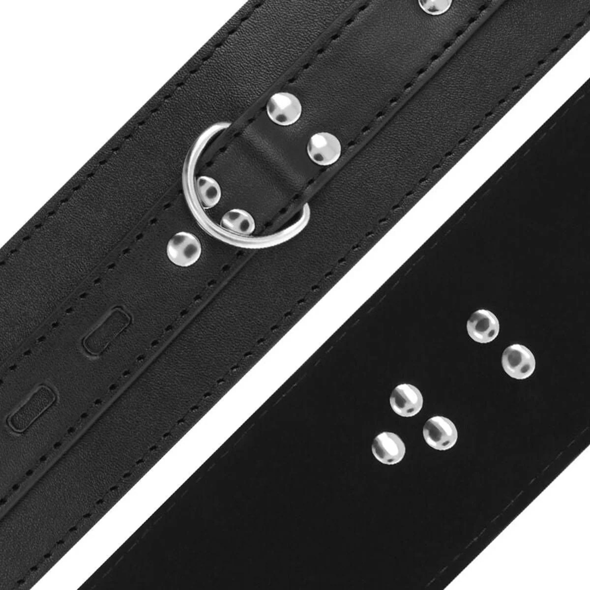 Schwarze Handschellen mit abnehmbarer Kette