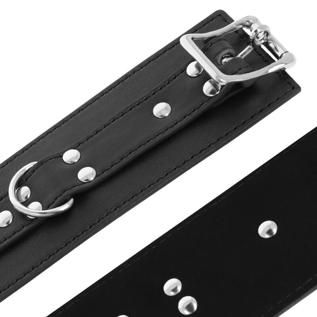 Schwarze Handschellen mit abnehmbarer Kette