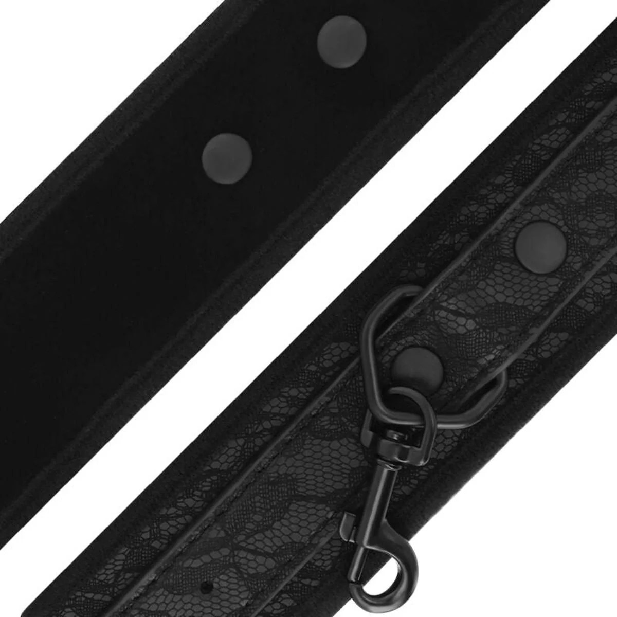 Schwarze Handfesseln mit dezenter Spitze