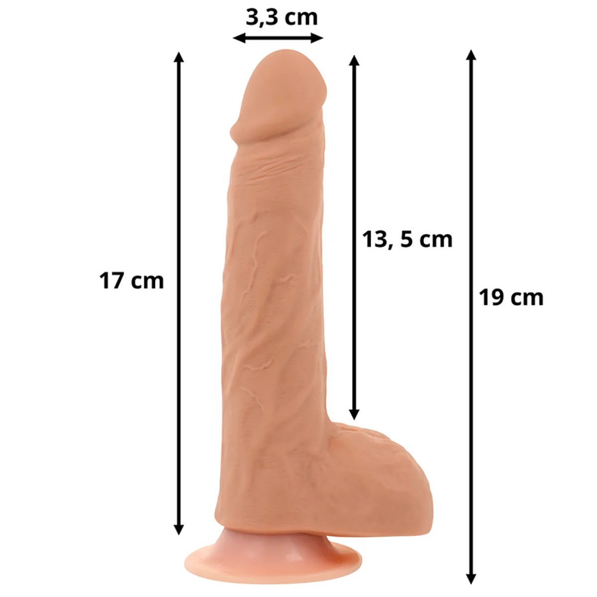 Naturdildo mit Heizfunktion und Fernbedienung