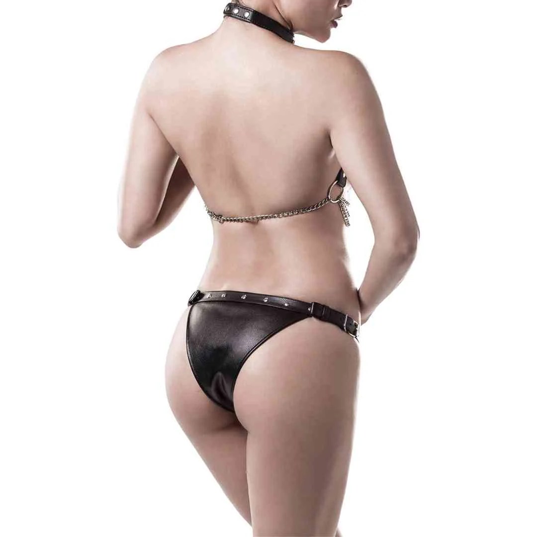 Harness-Ketten-Set mit D-Ring Halsband