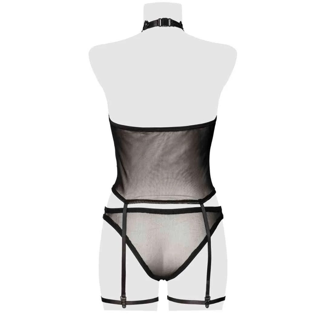 Straps-Set mit Häkelspitze und Slip