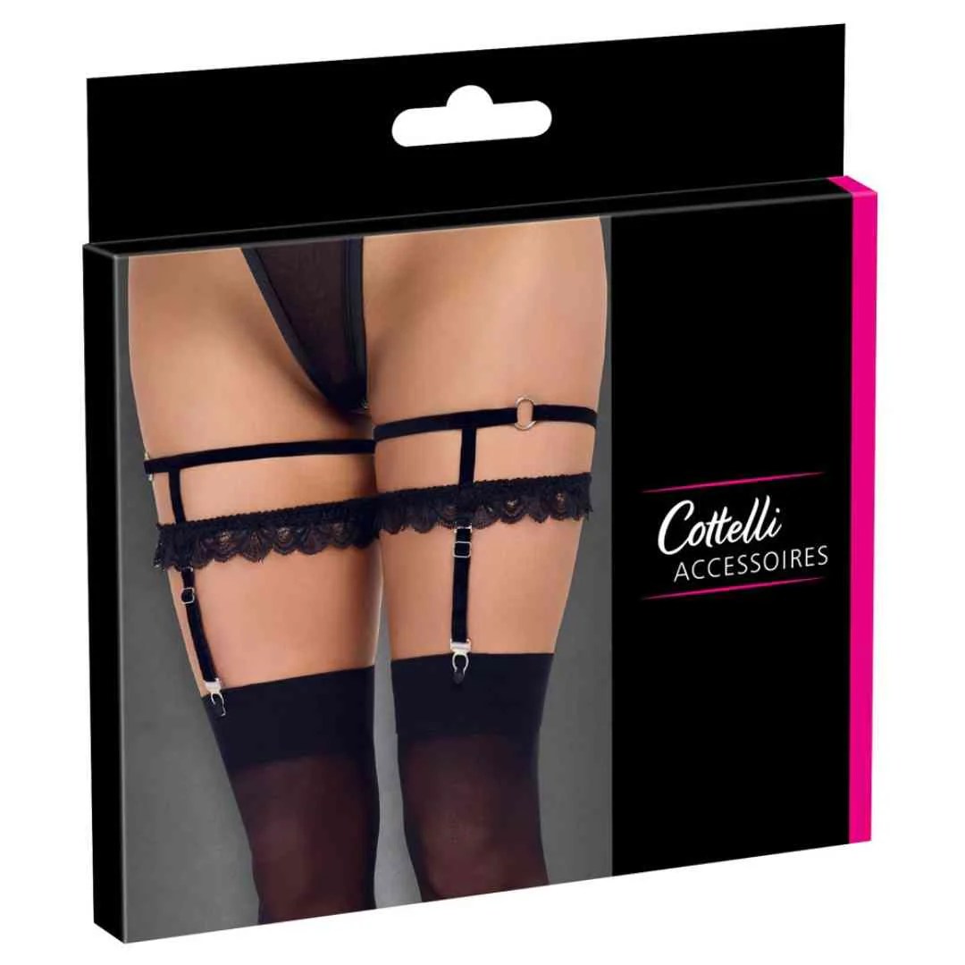 Doppel-Straps-Strumpfband mit Spitze
