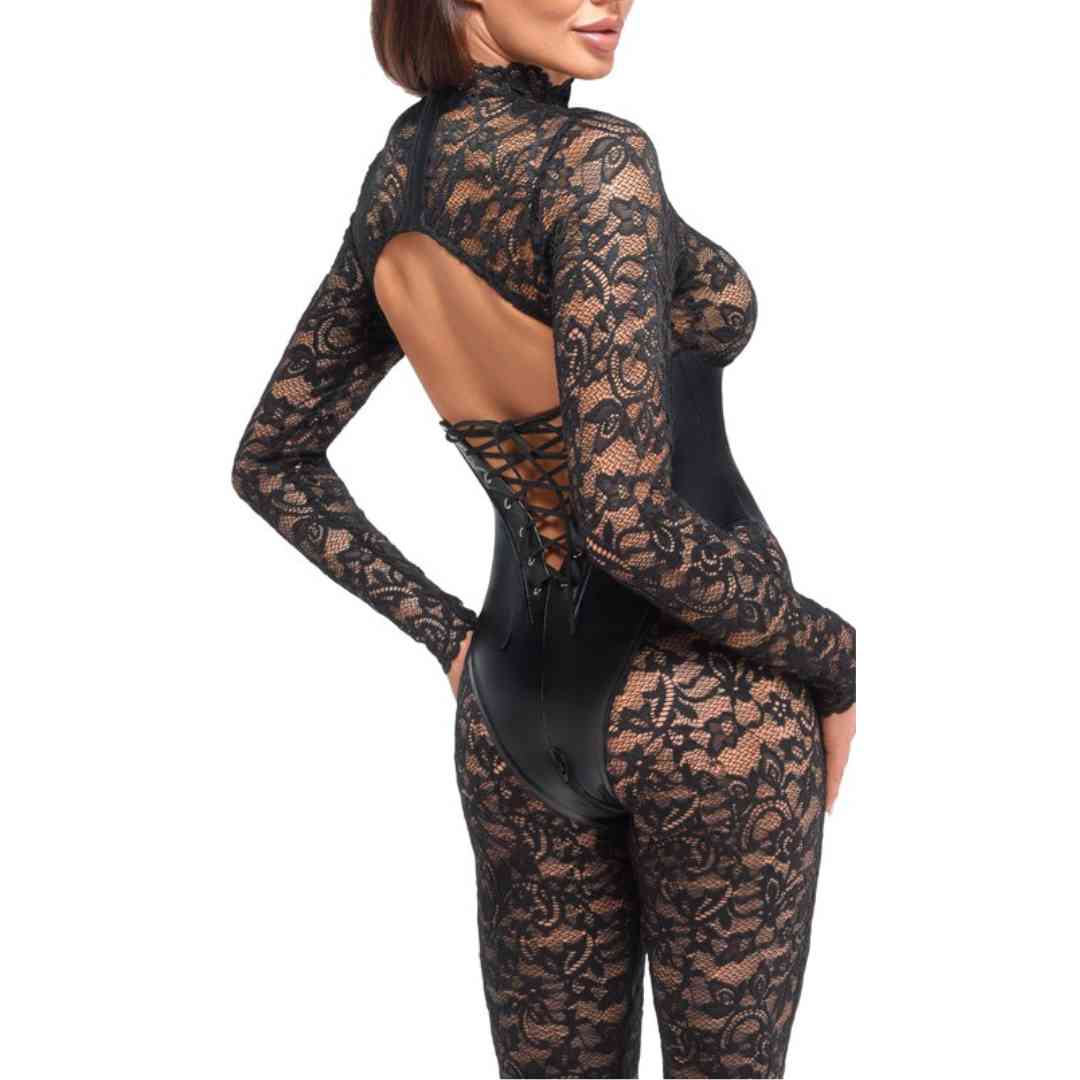 Overall mit Corsagen-Body im Wetlook